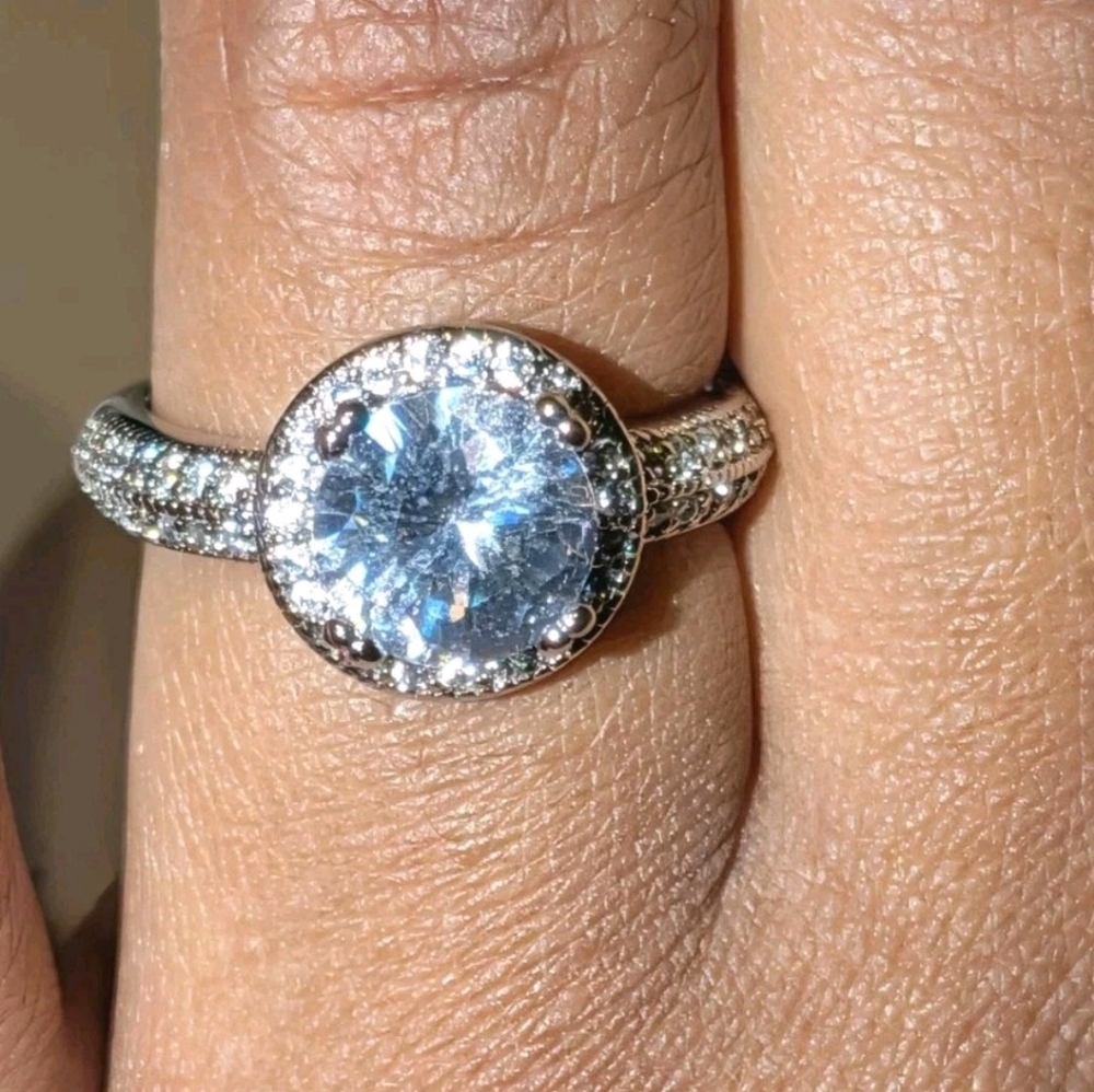 Stunning 3 Ct  Cushion Lab Created Diamond 925 Silver Ring For Men/Women Sz 6 - Picture 12 of 17